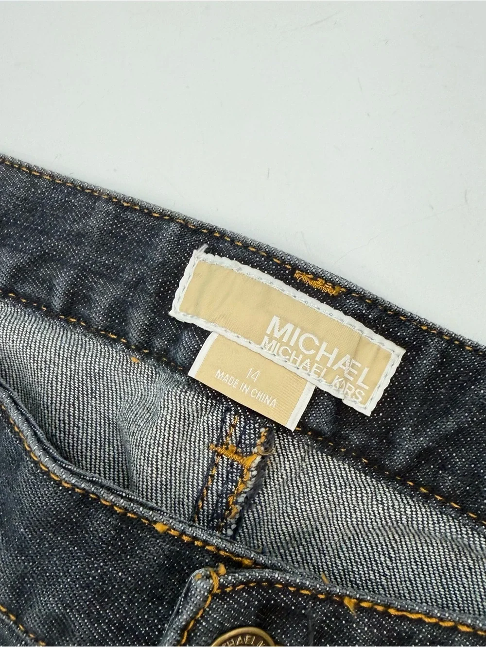 Michael Kors Dark Black Straight Leg Jeans